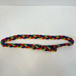 Vintage Rainbow Braided Belt